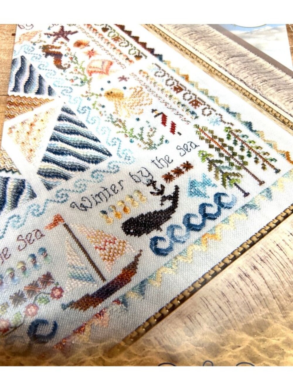 Winter By The Sea Cross-Stitch Pattern By Jeannette Douglas Designs 6" x 6"